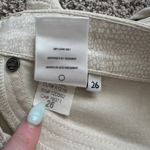 Rich & Skinny cream and tan snakeskin skinny jeans size 26 - Picture 8 of 11